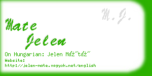 mate jelen business card